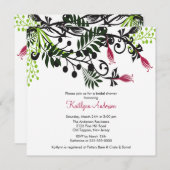 島の花柄の花のブライダルシャワーの招待状 招待状 (正面/裏面)