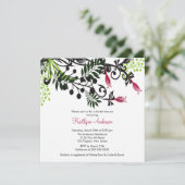 島の花柄の花のブライダルシャワーの招待状 招待状 (スタンド正面)