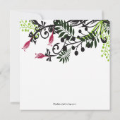 島の花柄の花のブライダルシャワーの招待状 招待状 (裏面)