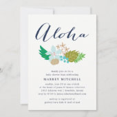 島の花 |ルアウ（ハワイ式宴会）ベビーシャワー招待状 招待状 (正面)