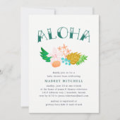 島の花 | ルアウ ベイビー シャワーの招待状 招待状 (正面)