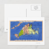 島の詳細地図 ポストカード (正面/裏面)