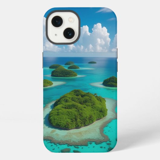 「島の雰囲気を今すぐ見る:熱帯列島 iPhoneケース (裏面)