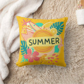 「島の雰囲気：夏のTシャツデザイン クッション (ブランケット)