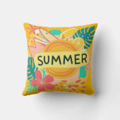 「島の雰囲気：夏のTシャツデザイン クッション (裏面)