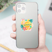 「島の雰囲気：夏のTシャツデザイン シール (スマートフォン)