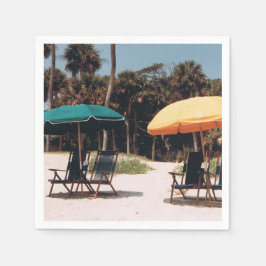 島の風景が広がるカクテルナプキン スタンダードカクテルナプキン