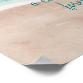 島の風景を描いたビーチ イン ラビング メモリー サイン (角)