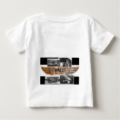 島の飛行機旅行は翼によって、生まれます ベビーTシャツ (裏面)