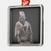 島のofJainaからのマヤの着席させた王の姿、 メタルオーナメント (左)