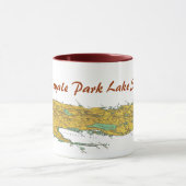 島のRoyale公園のスペリオル湖の図表のマグ マグカップ (中央)