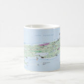 島のRoyale (ミシガン州)の地図のマグ コーヒーマグカップ (中央)