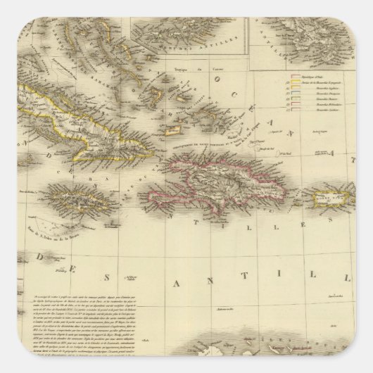 島カリブのと西インディ スクエアシール (正面)