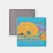 島カリブのの太陽 マグネット (正面/裏面)