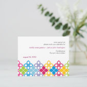 島カリブのの結婚式の日付カードを保存 セーブザデート (スタンド正面)