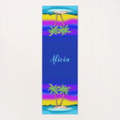 島パーソナライズされたの夕日 ヨガマット (裏面)