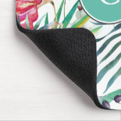 島フローラ熱帯パターン(モノグラム) マウスパッド (コーナー)