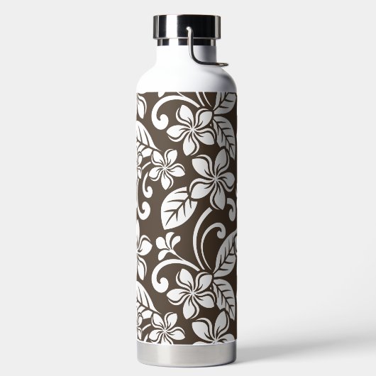島プルメリア（コーヒーブラウン）ウォーターボトル ウォーターボトル (左面)