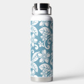 島プルメリア(石板ブルー)ウォーターボトル ウォーターボトル (背面)