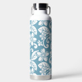 島プルメリア(石板ブルー)ウォーターボトル ウォーターボトル (正面)
