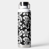島プルメリア（黒）ウォーターボトル ウォーターボトル (背面)