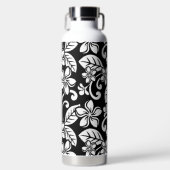 島プルメリア（黒）ウォーターボトル ウォーターボトル (正面)