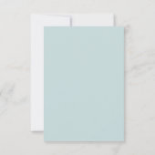 島モダンビーチ結婚式保存日付 – 青 セーブザデート (裏面)