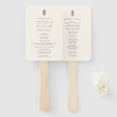 島ヴィンテージパイナップル結婚のセレモニー・プログラム ハンドファン (正面&裏面)