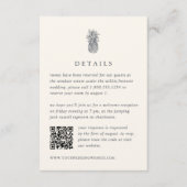 島ヴィンテージパイナップル結婚の詳細QRコード エンクロージャーカード (正面)