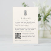 島ヴィンテージパイナップル結婚の詳細QRコード エンクロージャーカード (スタンド正面)