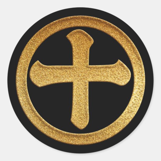 島津寿司家門金ゴールド印 ラウンドシール (正面)