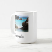 島海岸と熱帯海の写真 コーヒーマグカップ (正面左)