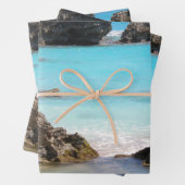 島海岸と熱帯海の写真 ラッピングペーパーシート (インサイチュ)