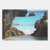 島海岸と熱帯海の写真 ラッピングペーパーシート (正面)