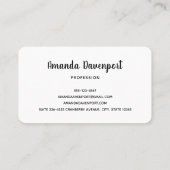 島海岸と熱帯海の写真 名刺 (裏面)