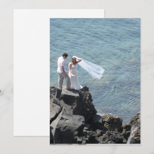 島結婚の サンキューカード (正面/裏面)