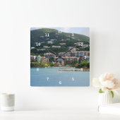 島色 スクエア壁時計 (ホーム)