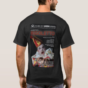 島都市オペラRigolettoの男性暗いTシャツ Tシャツ