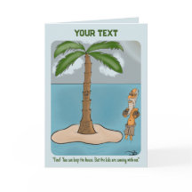 島離婚折り畳みグリーティングカード