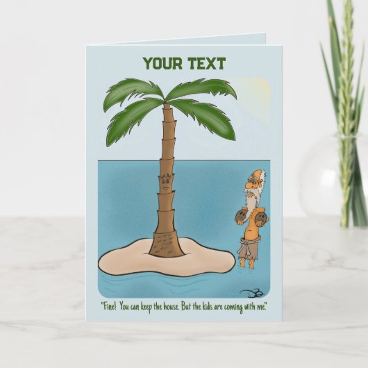 島離婚折り畳みグリーティングカード カード (正面)