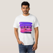 島、ビーチ、ヤシの木 Tシャツ (正面フル)