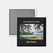 島，マレーカリブのオ，サルッスル湾 マグネット (正面/裏面)