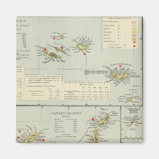 島，大西洋海 マグネット (正面)