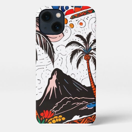 島 iPhoneケース (裏面)