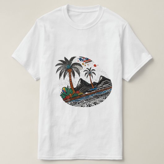 島 Tシャツ (デザイン正面)