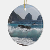 島CapriのFaraglioniの造岩 セラミックオーナメント (左)