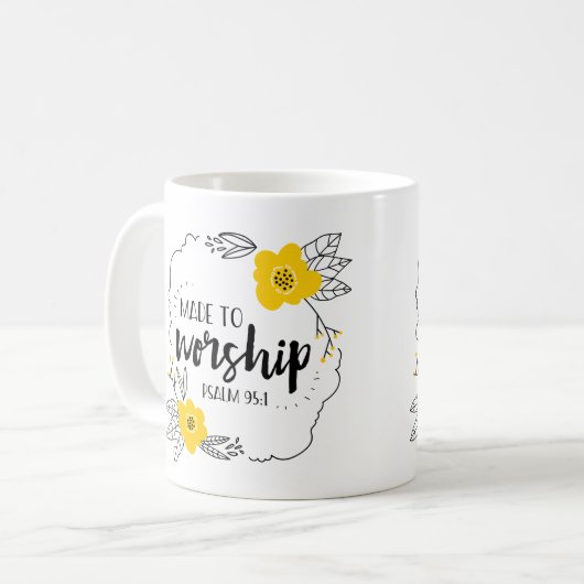 崇拝するために作られる コーヒーマグカップ (正面左)