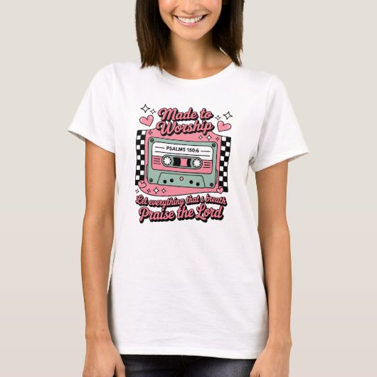 崇拝するために造られた信仰の賛美 Tシャツ (正面)