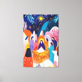 崇拝の羊飼いの鮮やかなフォヴィストのビジョン キャンバスプリント (正面)