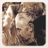 崇拝の自由 スクエアペーパーコースター (正面)